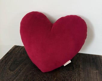Red Fleece Heart-shaped Pillow Cushion