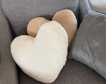 Sherpa Heart-shaped Pillow Cushion