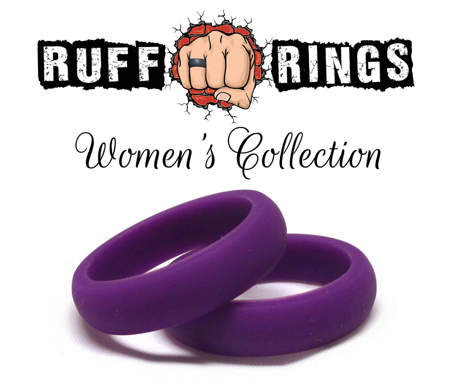 PURPLE Womens Silicone Ring Silicone Wedding Ring Band for Women