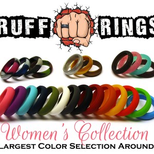 Silicone Rings For Women / Silicone Wedding Band Ring - Gym/Beach/Sports/Active Womens Silicone Wedding Rings / Personalized Custom Rings