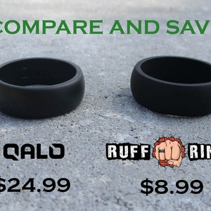 RUFF RINGS Silicone Rings Silicone Wedding Ring Band Gift For Men Husband Father Military Personalized Custom Engraved Silicone Ring Band image 10