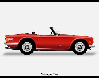 PÓSTER - TRIUMPH TR6 Arte vectorial