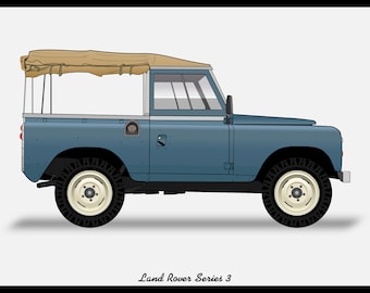LAND ROVER Series 3 Swb - Colour Vector File Download - .PDF, .Svg, .Png
