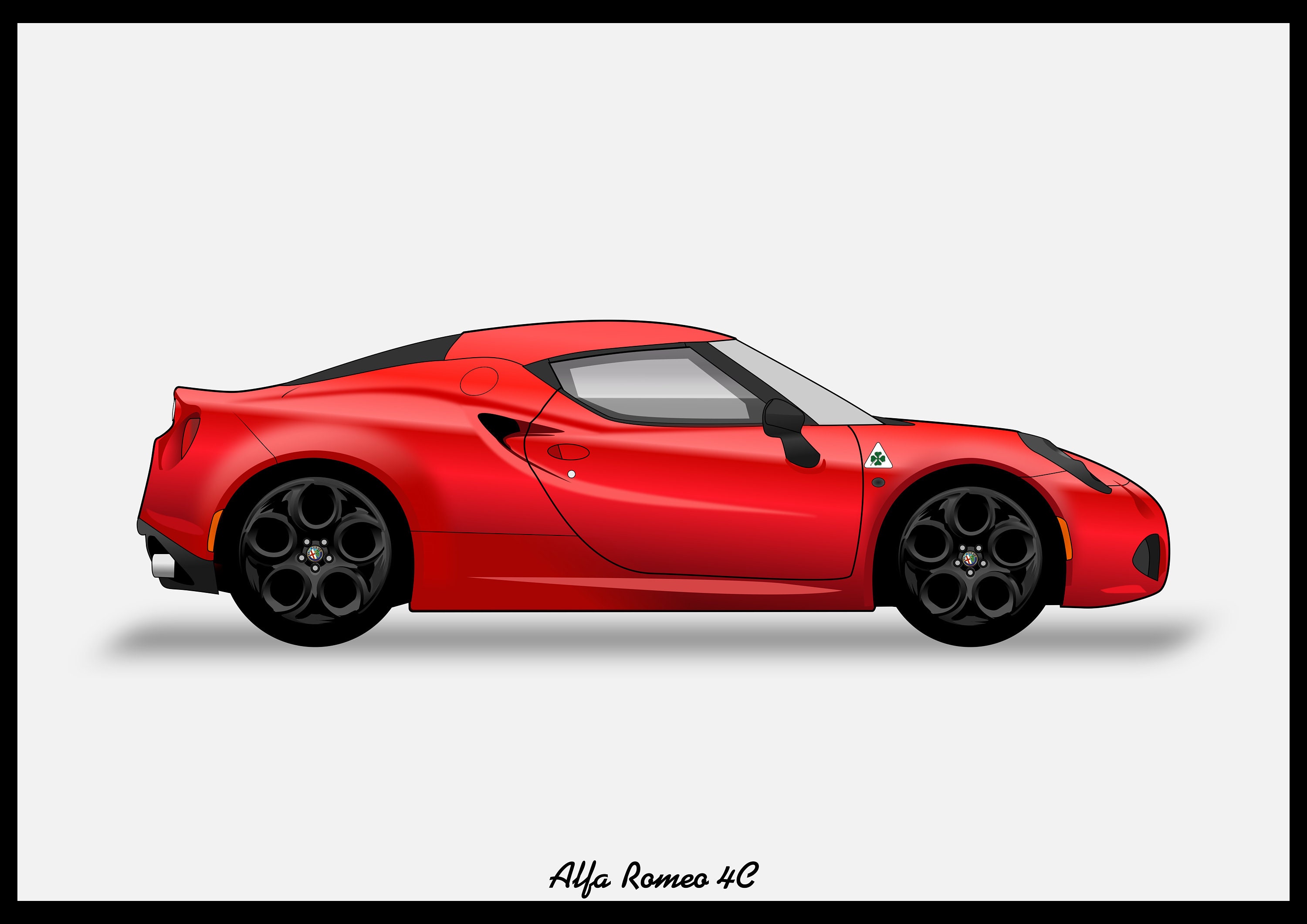 POSTER - Alfa Romeo 4C Vector Art