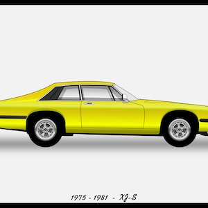 JAGUAR XJ-S Mk1: kleurenvectorbestand downloaden: .pdf, .svg, .png