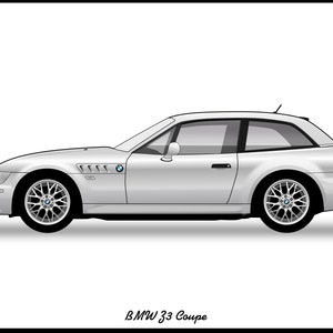 POSTER - BMW Z3 Coupe Vector Art