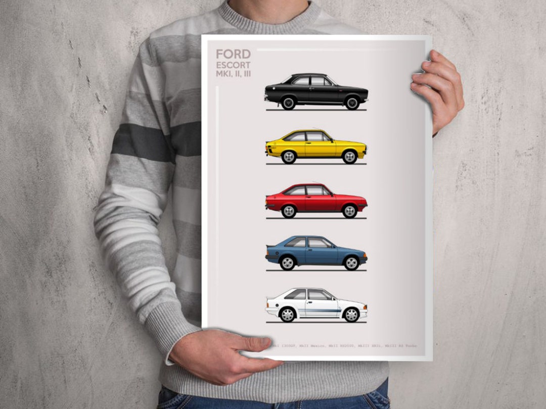 POSTER - FORD ESCORT Sport Evolution - Colour - Etsy UK