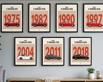 POSTER - BMW 3 SERIES Collection (Various Sizes)