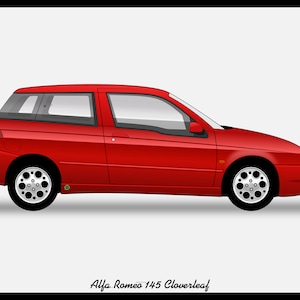 POSTER - Alfa Romeo 145 Vector Art