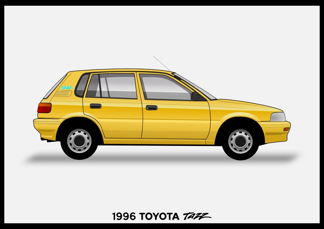 POSTER TOYOTA TAZZ Vector Art Corolla Etsy