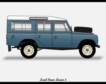 LAND ROVER Series 3 Lwb - Colour Vector File Download - .PDF, .Svg, .Png