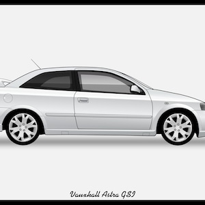 VAUXHALL ASTRA Mk4 Gsi - Colour Vector File Download - .PDF, .Svg, .Png