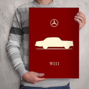 POSTER - Mercedes W111 Coupe Silhouette