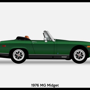 MG MIDGET - Colour Vector File Download - .PDF, .Svg, .Png