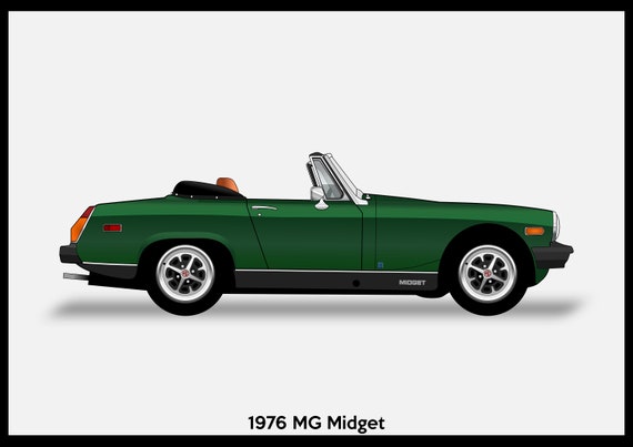 MG MIDGET - Colour Vector File Download - .PDF, .svg, .png - Etsy UK