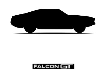 Ford Falcon GT Car Silhouette Vector - .SVG, .PDF, .Png