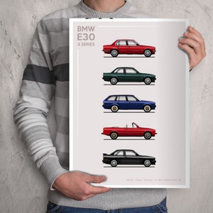 POSTER - BMW E30 Evolution - Colour