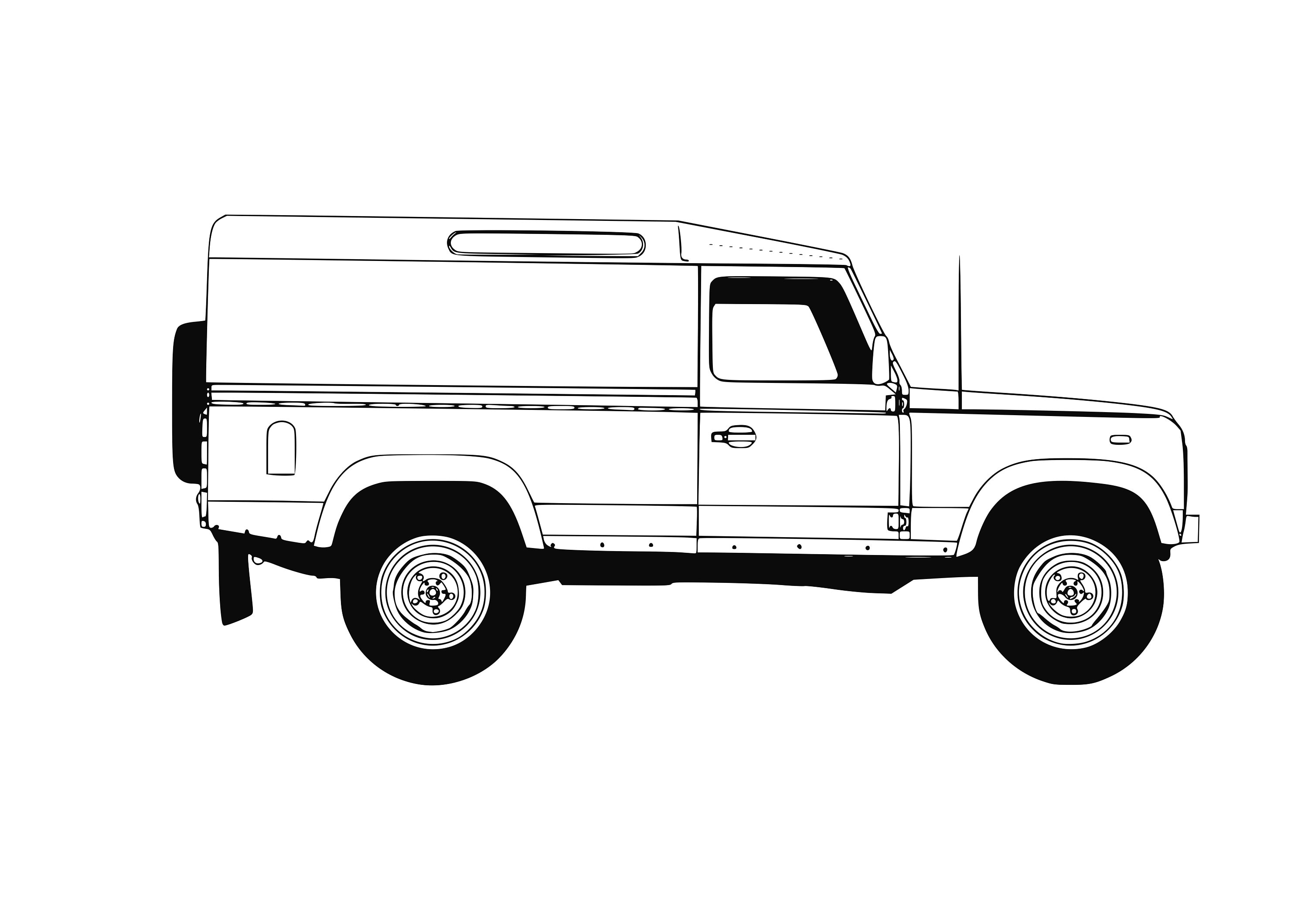 Range Rover Outuline Vector Land Rover 110 Van Outline Vector - .SVG, .PDF, .png - Etsy