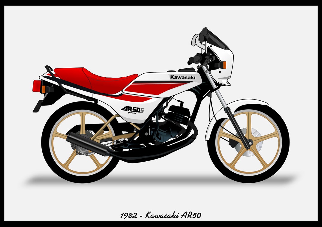 KAWASAKI AR50 - Colour Vector File Download - .PDF, .svg, .png - Etsy