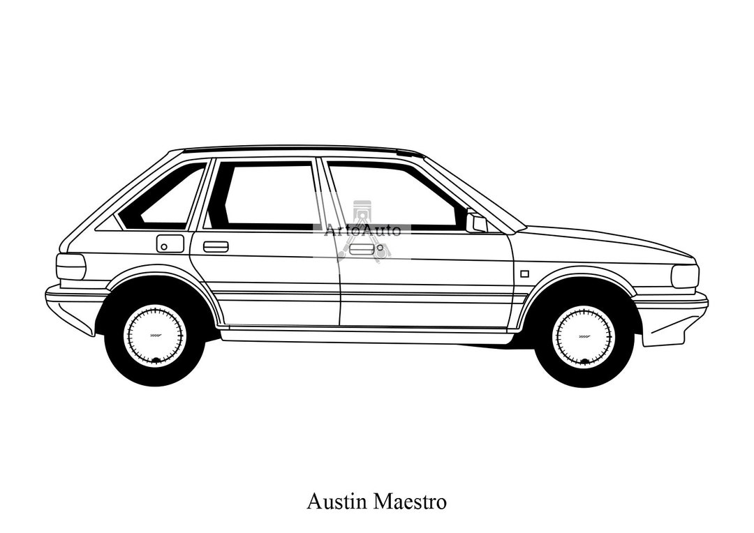 Austin Maestro Outline Vector - .SVG, .PDF, .png - Etsy