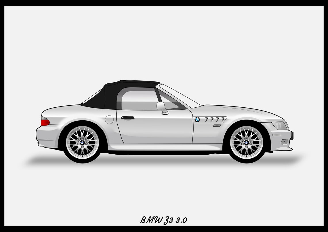 Z3 Icon BMW Z3 - Colour Vector File Download - .PDF, .svg, .png - Etsy