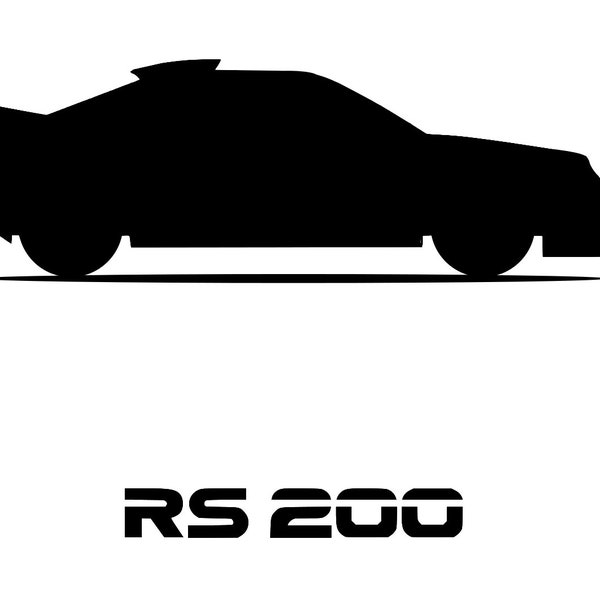 Ford RS200 Silhouette Vector - .SVG, .PDF, .Png