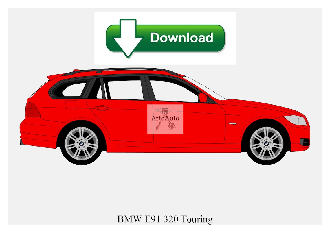 BMW E91 Touring Colour Vector File .SVG .PDF .Png Etsy