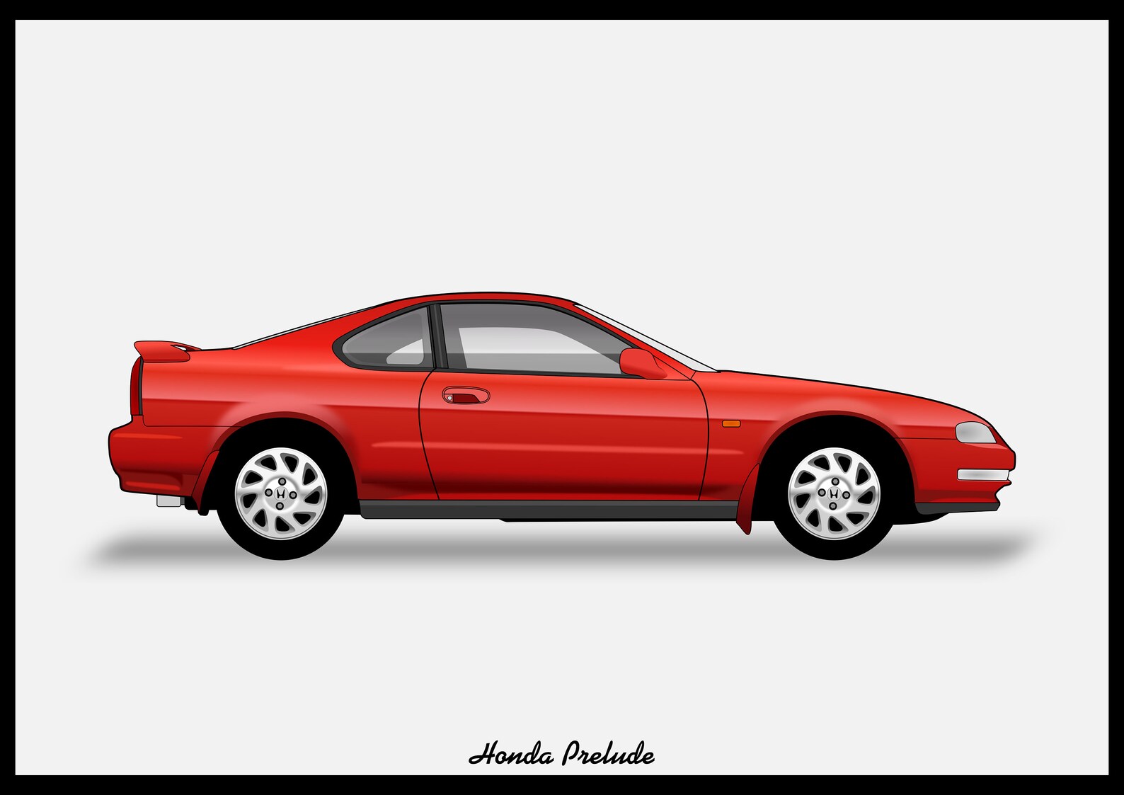 POSTER HONDA PRELUDE Vector Art - Etsy