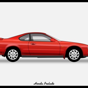 POSTER - HONDA PRELUDE Vector Art