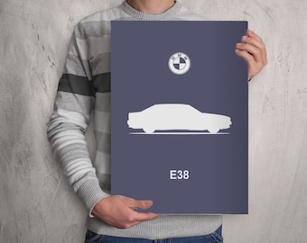 POSTER - BMW E38 7-Series Silhouette