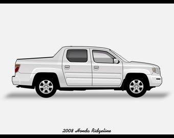 HONDA RIDGELINE - Silver  Vector File Download - .PDF, .Svg, .Png