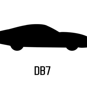 Aston Martin DB7 Car Silhouette Vector - .SVG, .PDF, .Png