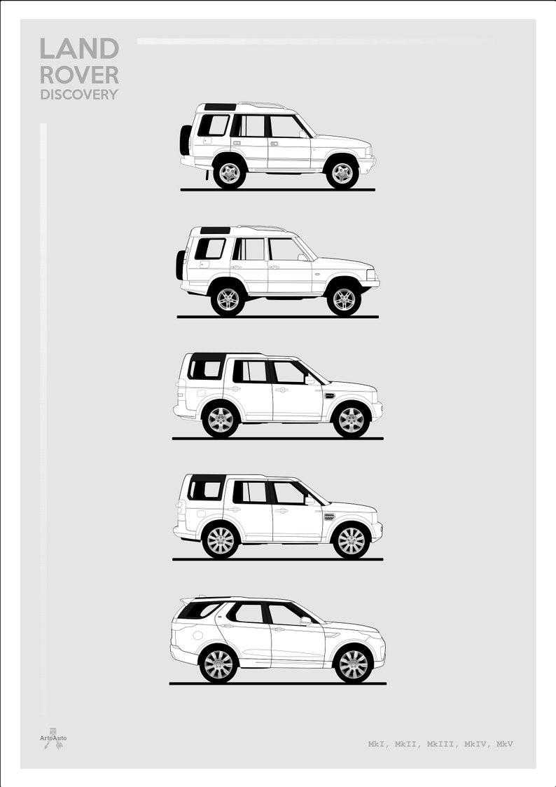 POSTER - LAND ROVER Discovery Evolution - Monotone - Etsy