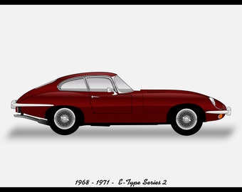 CARTEL - Jaguar E-TYPE Series 2 Vector Art