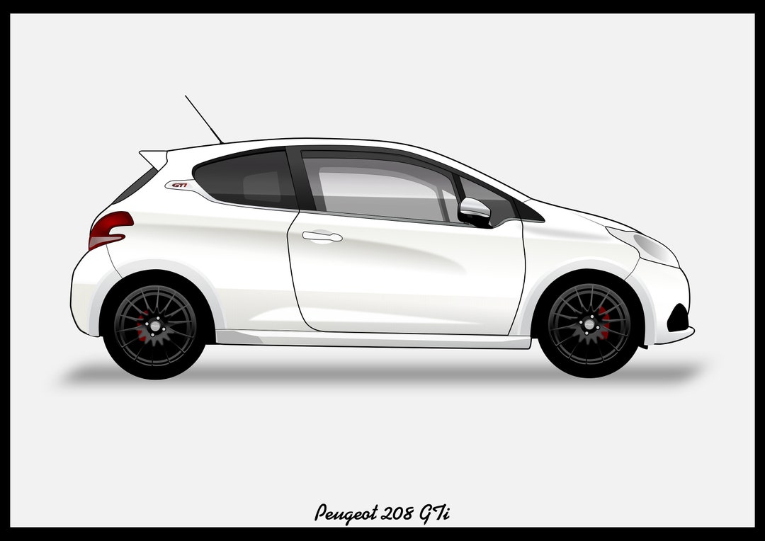 PEUGEOT 208 GTI - カラーベクターファイルのダウンロード