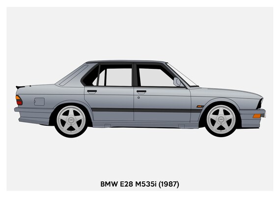 POSTER - BMW E28 M535i Vector Art - Etsy Hong Kong