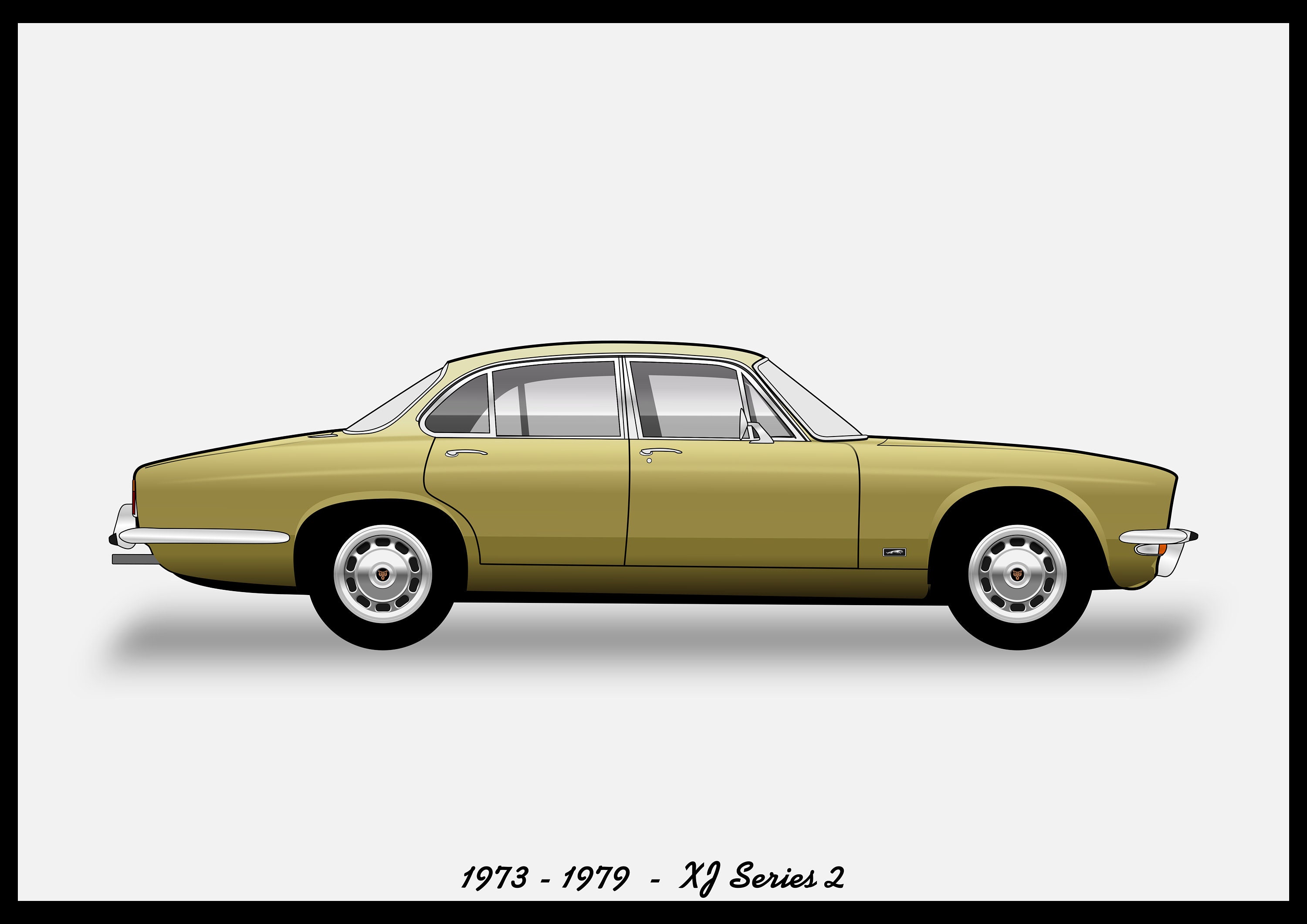 POSTER - JAGUAR XJ6 Series 2 Vector Art - Etsy