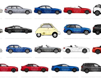 BMW - ** BUY 4 Get A 5th FREE ** Colour Vector File Download - .Pdf, .Png, .svg