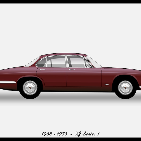 POSTER - JAGUAR XJ6 Series 1 Vector Art