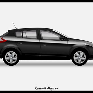RENAULT MEGANE Mk3 - Colour Vector File Download - .PDF, .Svg, .Png