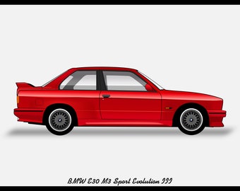 BMW E30 - 3シリーズ M3 - カラーベクターファイルのダウンロード