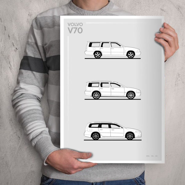 POSTER - VOLVO V70 Evolution - Monotone