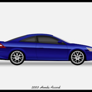 HONDA ACCORD Coupe - Colour Vector File Download - .PDF, .Svg, .Png