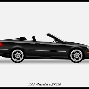 MERCEDES W209 CLK - Colour Vector File Download - .PDF, .Svg, .Png