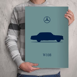 POSTER - Mercedes W108 Silhouette