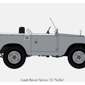 POSTER - Land Rover Series 2 Grey Vector Art