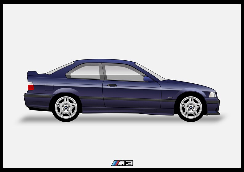 POSTER - BMW E36 M3 EVO Vector Art - Etsy