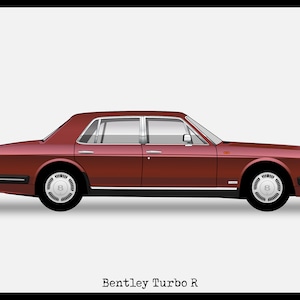 BENTLEY TURBO R - Colour Vector File Download - .PDF, .Svg, .Png