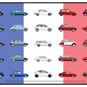 POSTER A2 - Collezione AUTO FRANCESI