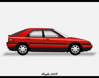Mazda 323 GTR 1991, IXO Models, Box. Diecast Scale 1:43, Metal Car